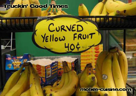 curved yellow fruit bananas