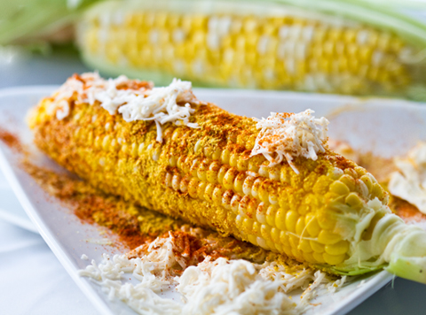 elotes on the cob