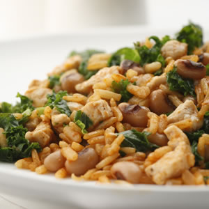 black eyed peas with pork and greens