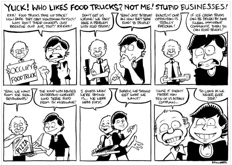 No Food Trucks Cartoon