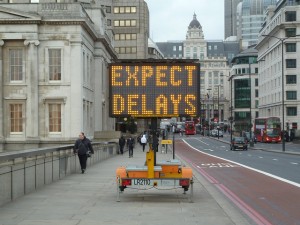 expect delays sign