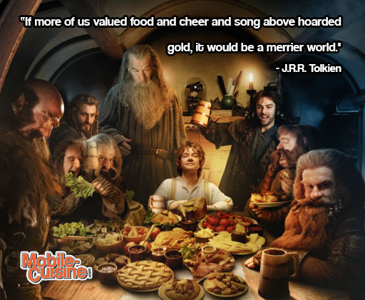 JRR Tolkien Food Happiness Quote