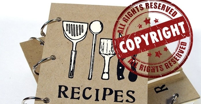 copyrighting recipes