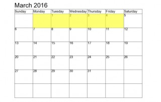 March 1-4 2016 Food Holidays
