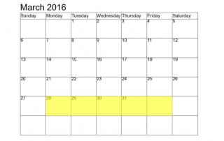 March 28-1 2016 Food Holidays