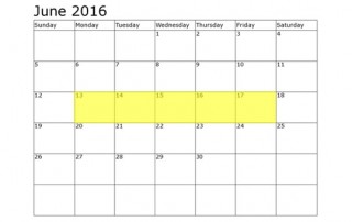 June 13-17 Food Holidays