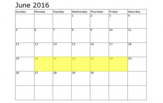 June 20-24 Food Holidays