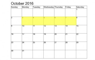 october 3-7-2016 food holidays