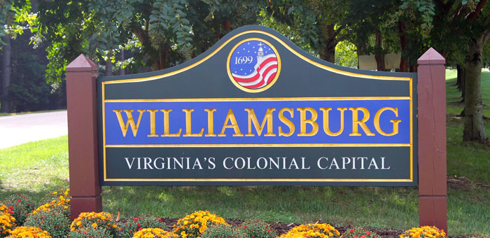 williamsburg va sign