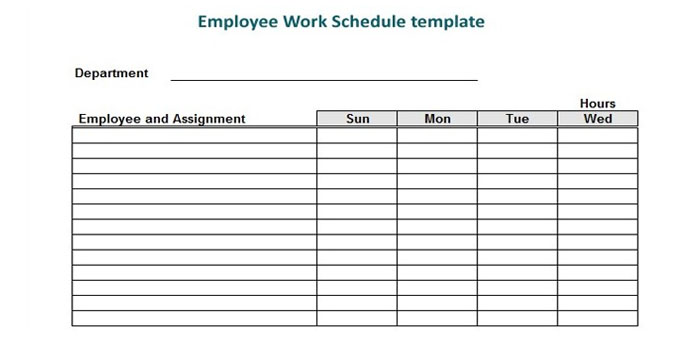 work schedules