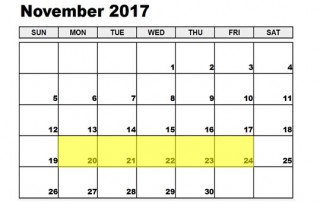 Nov 20-24 2017 Food Holidays