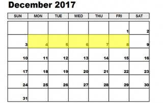 Dec 4-8 2017 Food Holidays