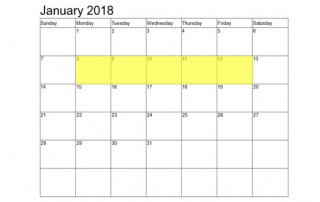 Jan 8-12 2018 Food Holidays