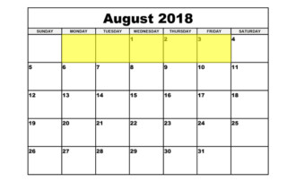 July 30-3 2018 Food Holidays