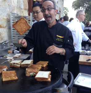 dave danhi making grilled cheese sandwich 