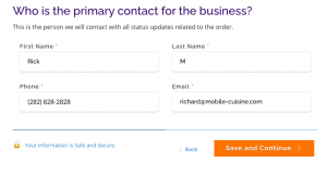 llc business contact 