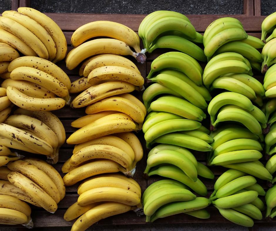 green and ripe bananas