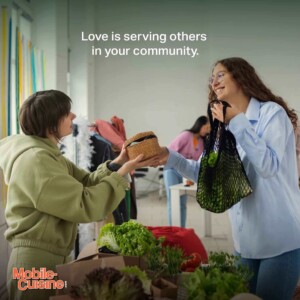 Love is serving others in your community.