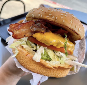 habit burger with bacon