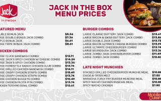 Jack in the Box Menu Prices