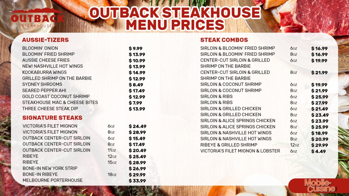 Outback Steakhouse Menu Prices & Lunch Menu (2024)