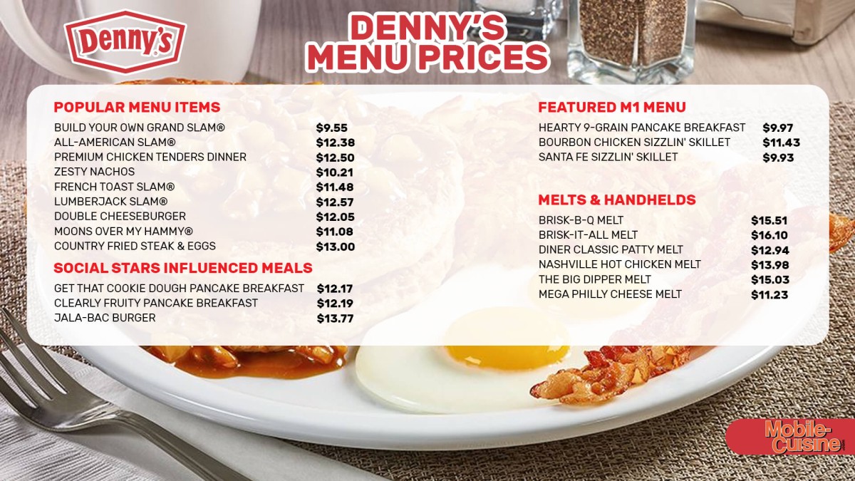 Denny's Menu Prices + Discounts You Can Use (2024)