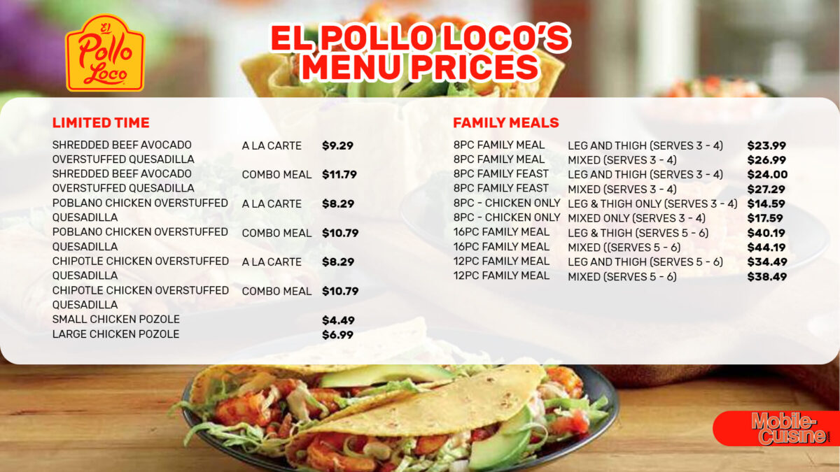 El Pollo Loco Menu Prices + Latest Discounts (2025)