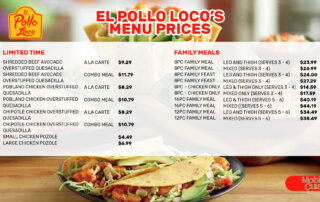 El Pollo Loco menu prices