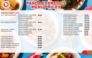 Panda Express menu items