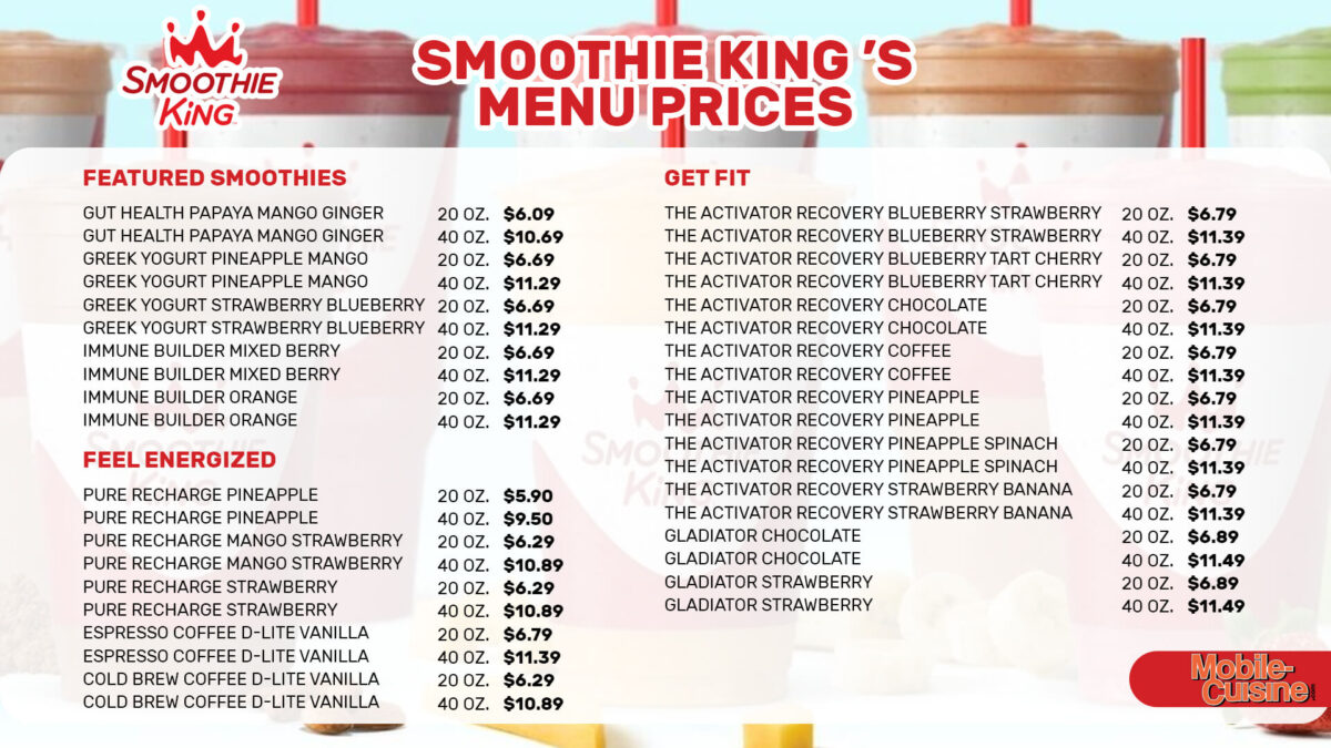 Updated Smoothie King Full Menu Prices + Discounts (2024)