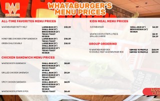 Whataburger menu prices