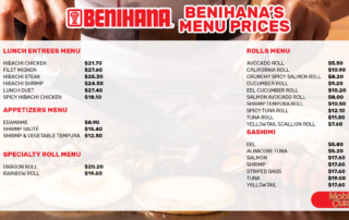 Benihana-menu-prices