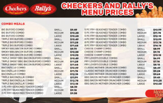 Checker's and Rally's Menu Prices