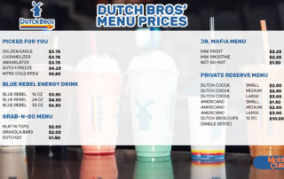 Dutch Bros menu prices