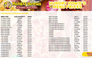 Hungry Howie-menu-prices