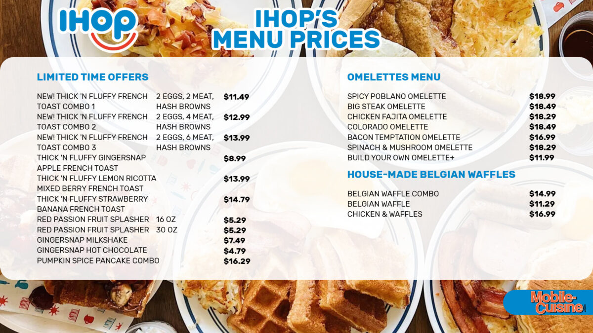 Updated IHOP Menu Prices + Free Pancake Hacks (2024)