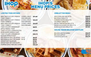 IHOP Menu prices