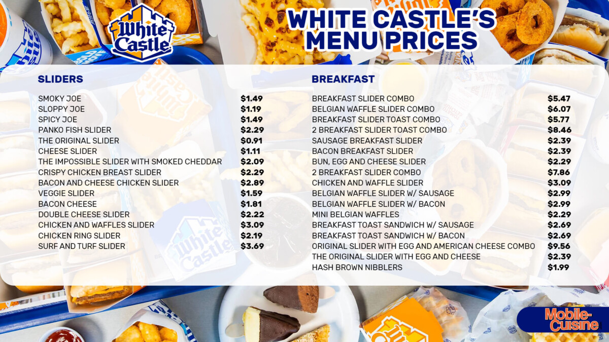White Castle Menu Prices + Secret Menu Items (2023)