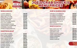 Joe’s Crab Shack menu prices