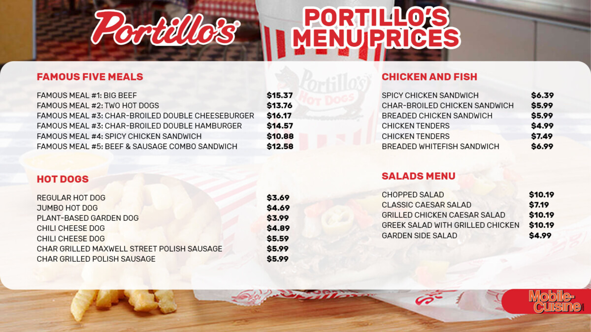 Updated Portillo’s Menu and Prices + Top Sellers (2023)