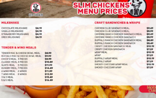 Slim Chickens menu prices