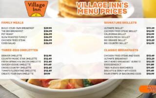 Village Inn menu prices