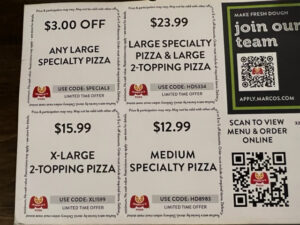 Marco's Pizza coupons 