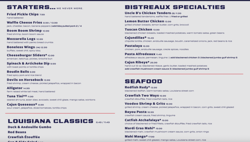 Walk On's Menu Prices + Free Cheese Fry Offer (2024)