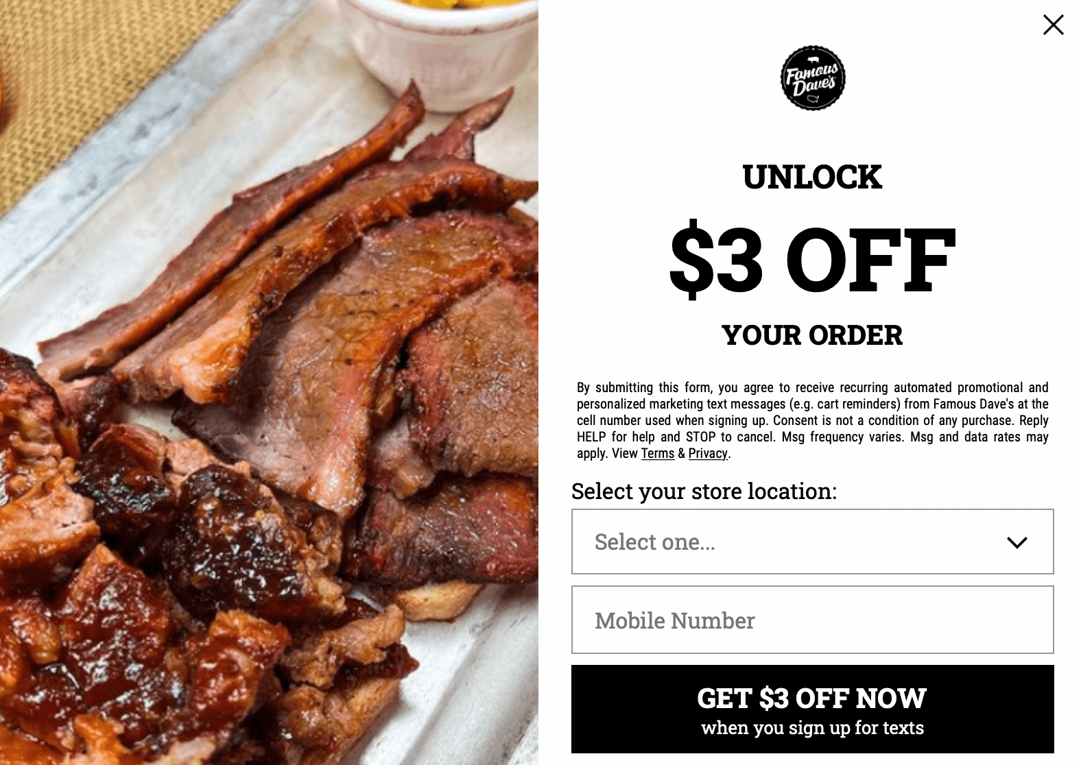 Famous Dave’s Menu Prices + Free Burger Offer (2024)