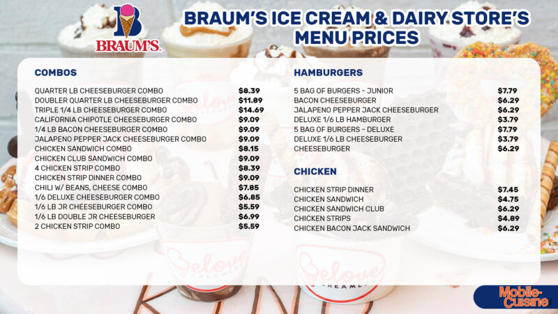Braum's Ice Cream & Dairy Store Menu Prices + Specials (2023)