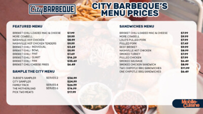City Barbeque Menu Prices + $5 Off Coupon (2024)