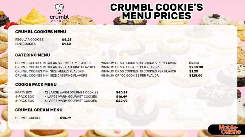 Crumbl Cookies Menu Prices Loyalty Program 2024 