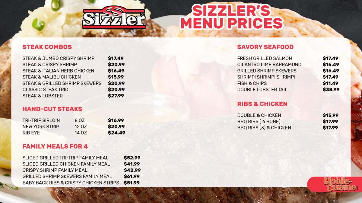 Updated Sizzler Menu Prices + Coupon Codes (2024)