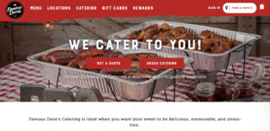 Famous Dave's catering 